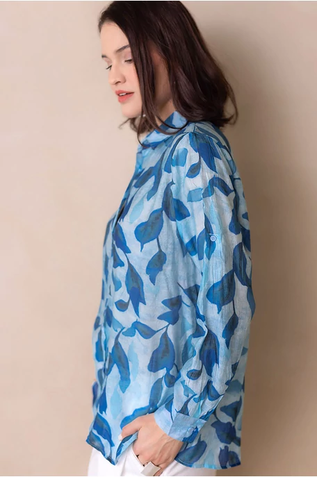 Levél mintás blúz