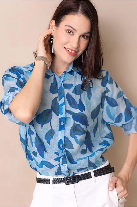 Levél mintás blúz