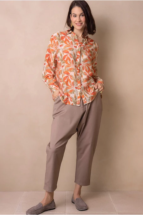 Ülepes vászon nadrág