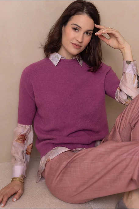 Kötött rövid ujjú felső