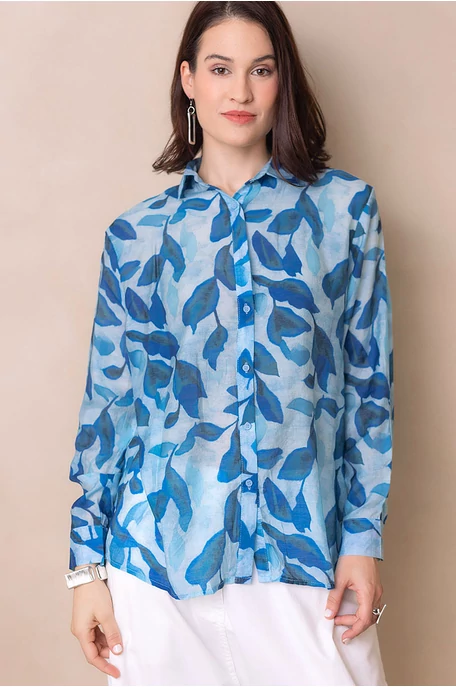 Levél mintás blúz