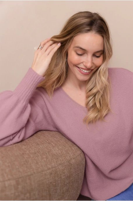 Pulóver puffos ujjal