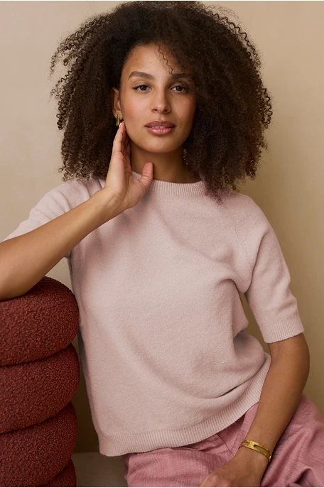 Kötött rövid ujjú felső