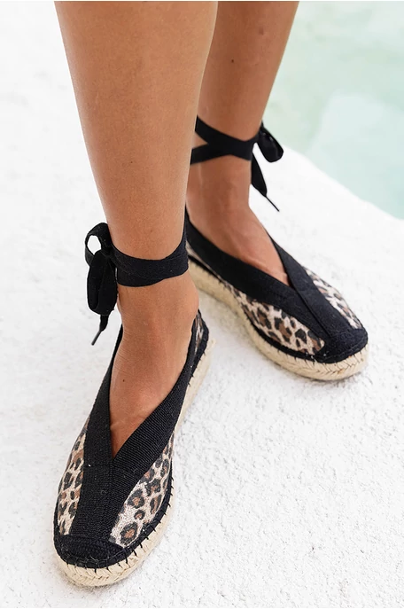 Állatmintás espadrilles cipő