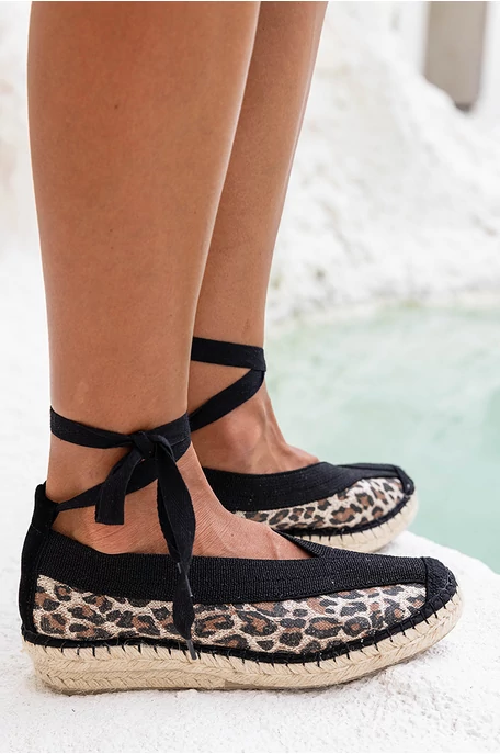 Állatmintás espadrilles cipő