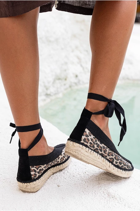 Állatmintás espadrilles cipő
