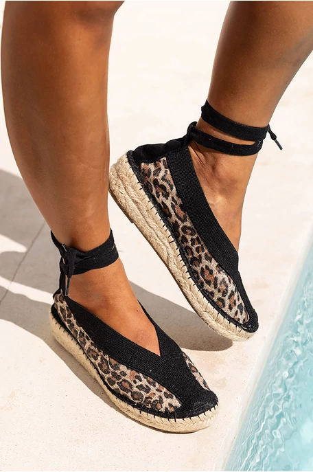 Állatmintás espadrilles cipő