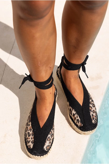 Állatmintás espadrilles cipő