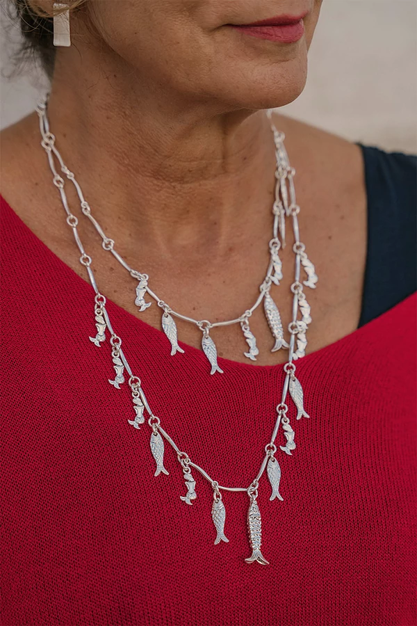 Halacskás dupla lánc Halacskás dupla lánc