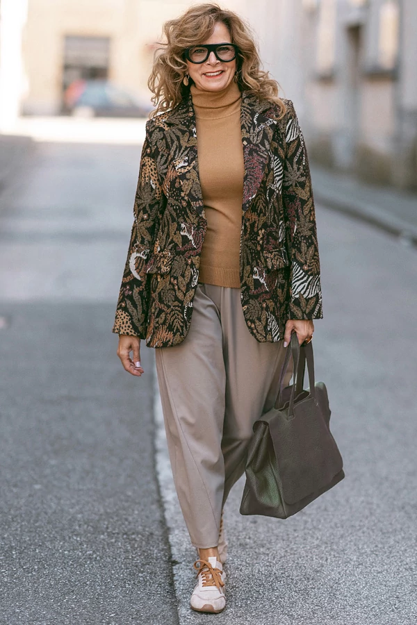 Dzsungel mintás zakókabát