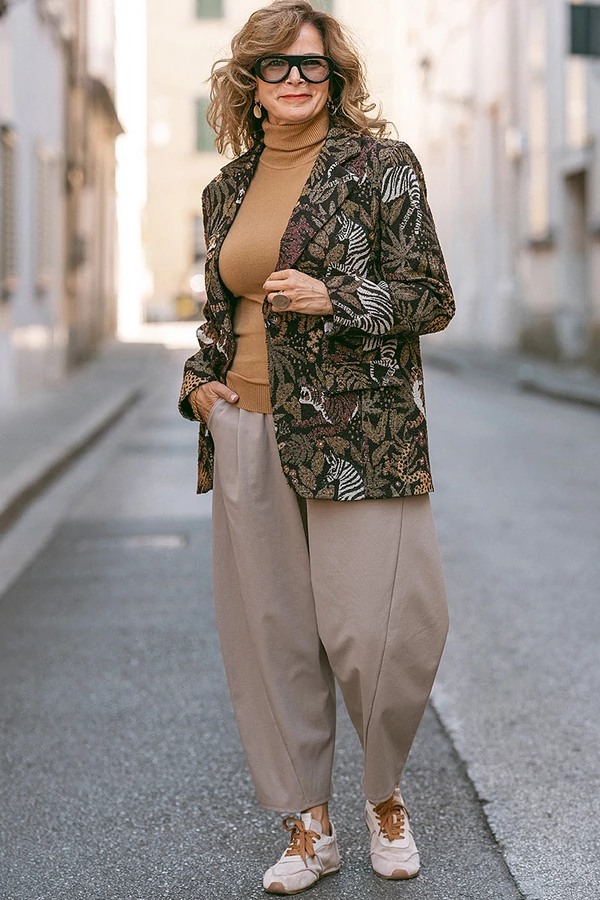 Dzsungel mintás zakókabát