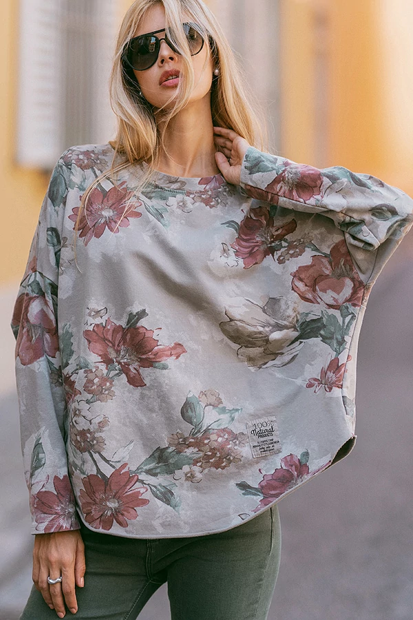Oversize virágos felső Oversize virágos felső