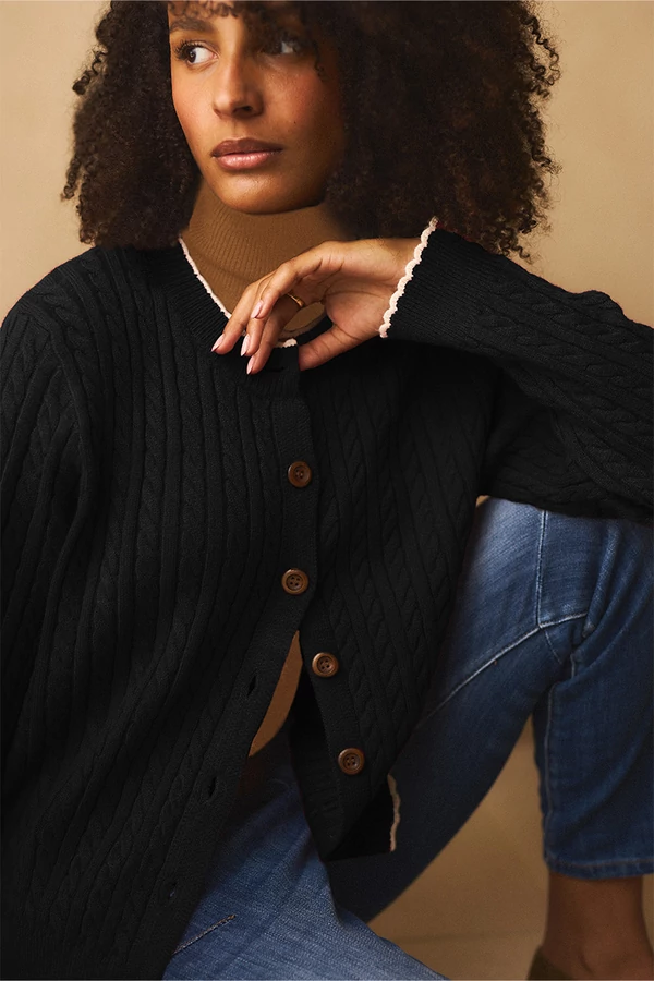 Copf mintás kardigán Copf mintás kardigán