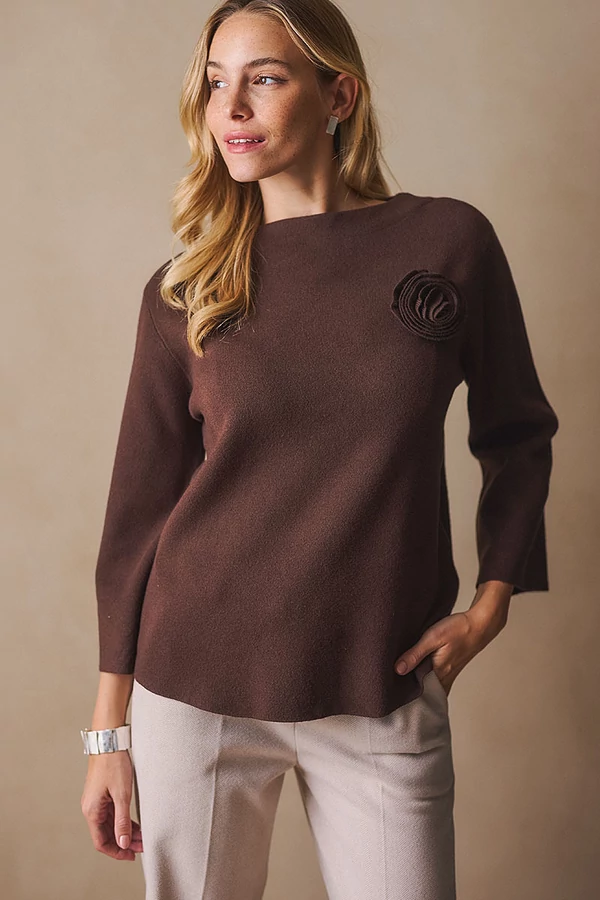 Pulóver kitűzővel Pulóver kitűzővel