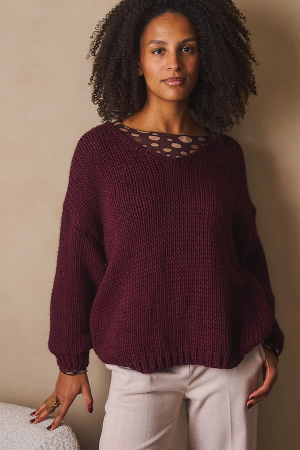 Színes kötött pulóver Színes kötött pulóver