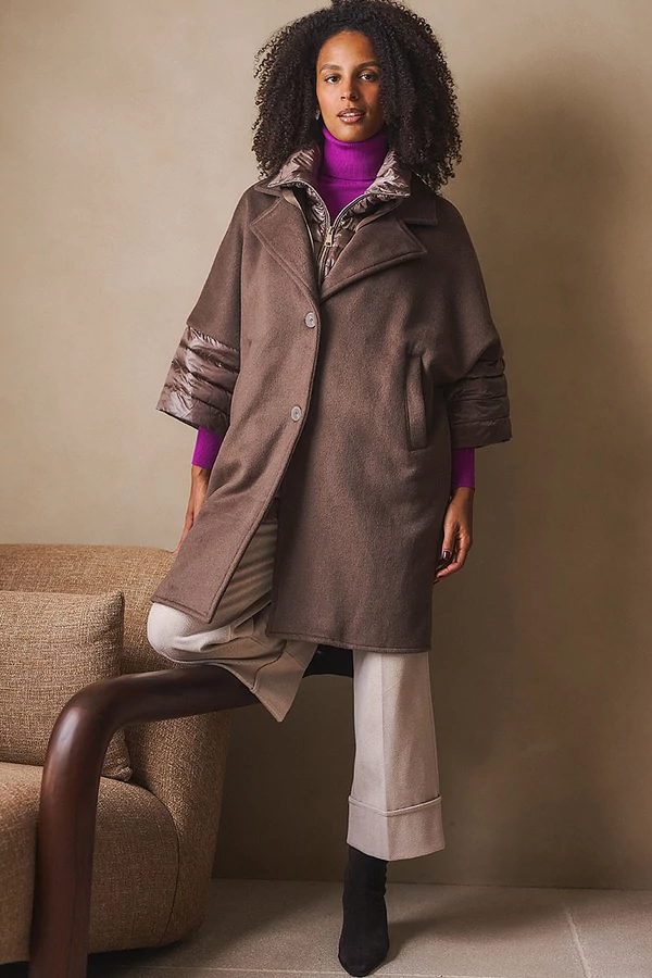 Kabát steppelt betéttel