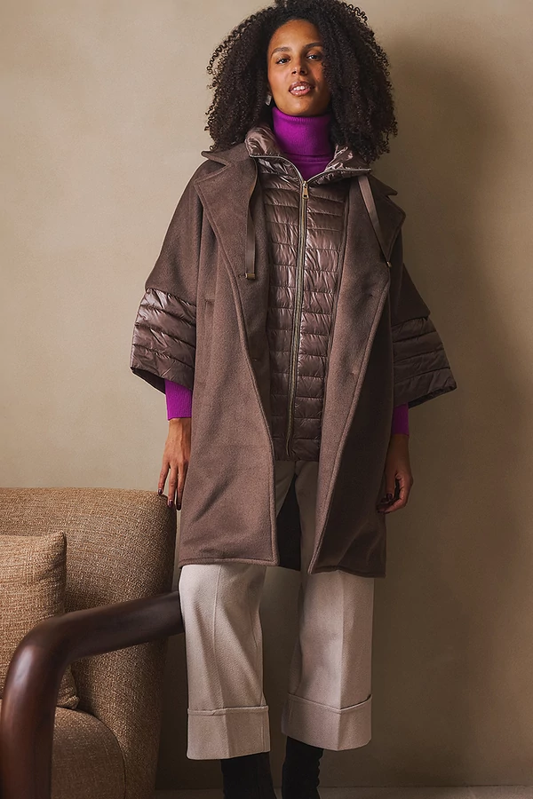 Kabát steppelt betéttel