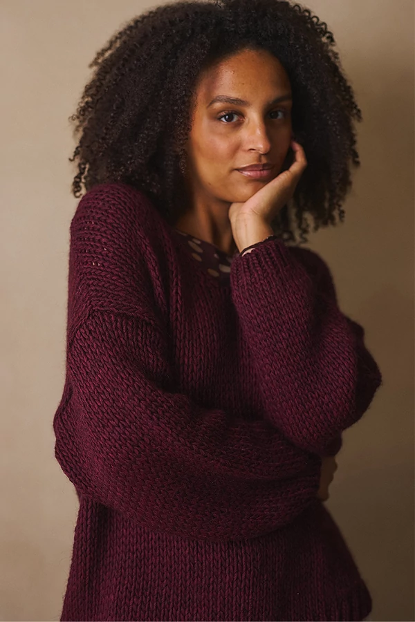 Színes kötött pulóver Színes kötött pulóver