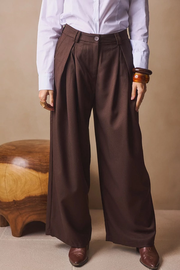 Bőszárú szövetnadrág