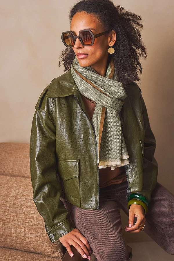 Halszálkamintás sál