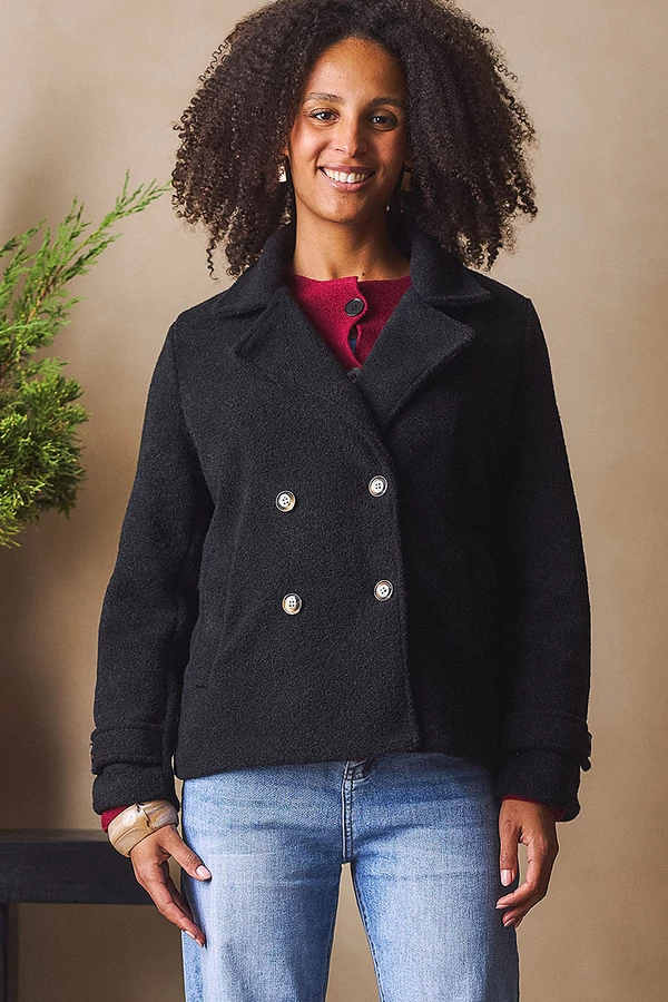 Galléros szövetkabát