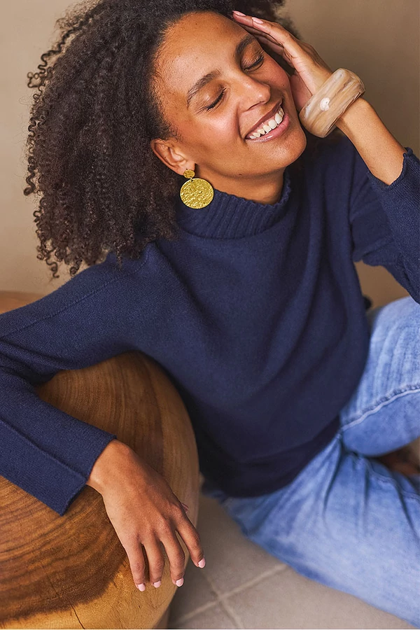 Kalapált korong fülbevaló