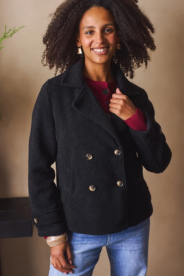 Galléros szövetkabát