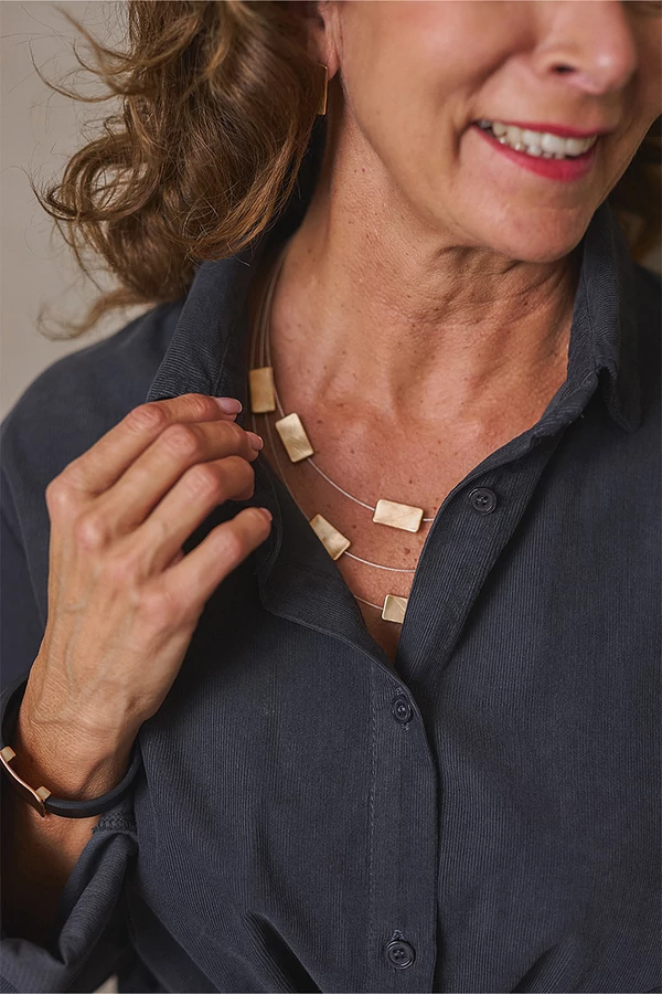 Téglalap soros nyaklánc