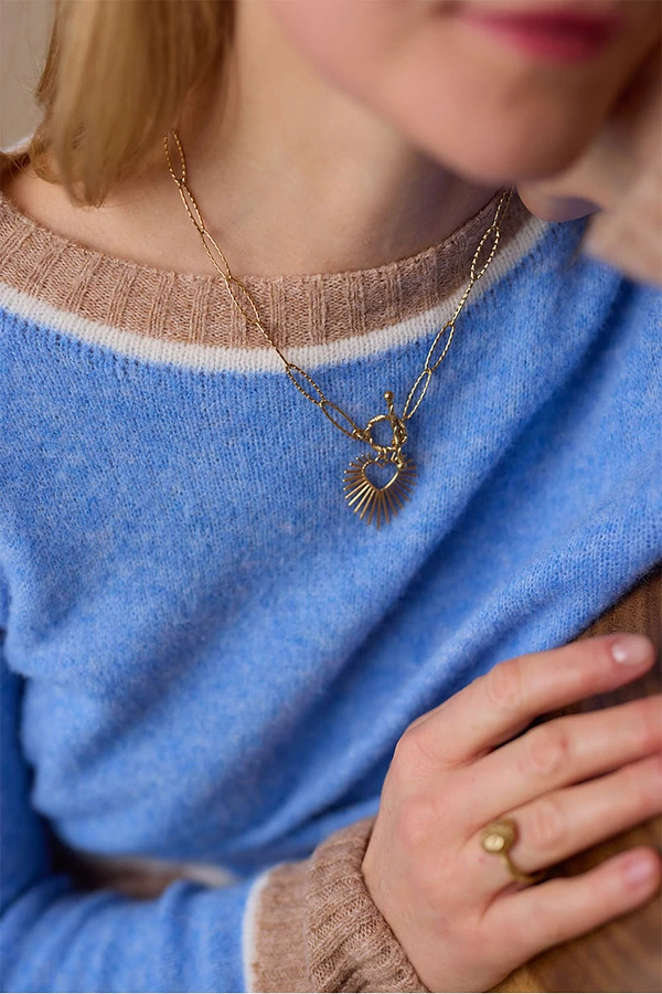 Lánc kapocs szívmedállal