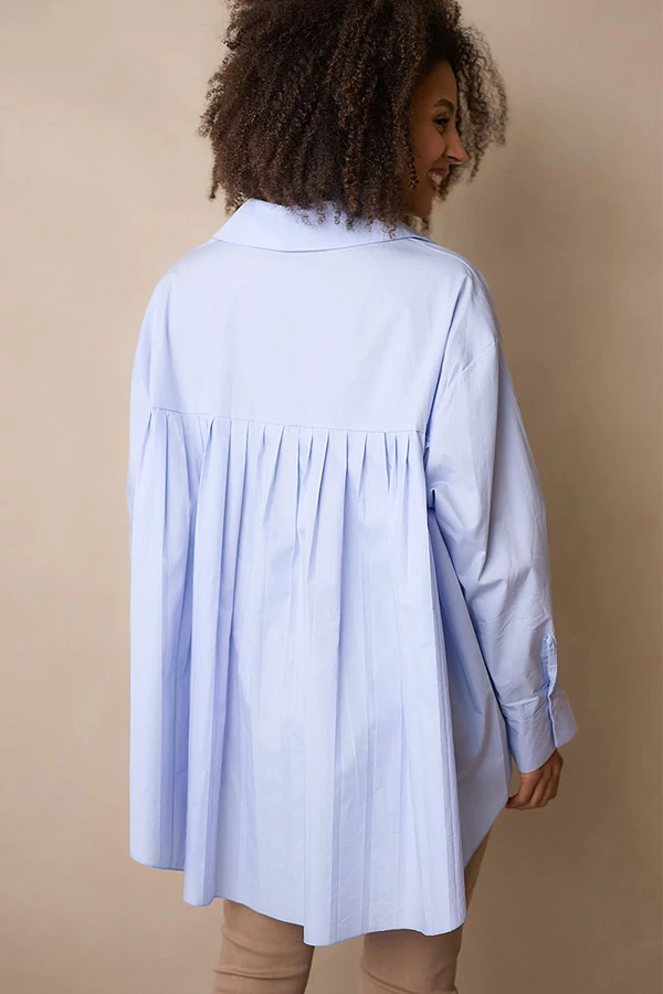 Pliszírozott hátú blúz