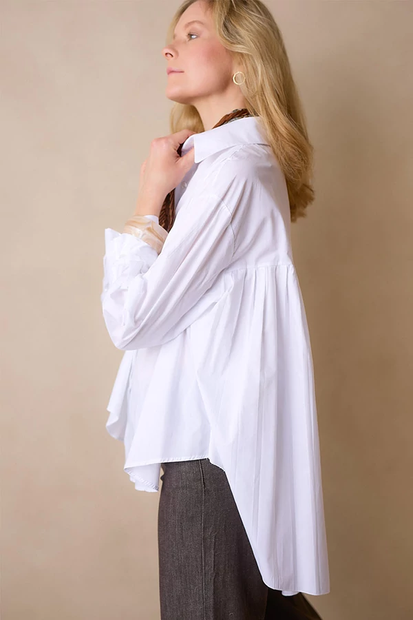 Pliszírozott hátú blúz