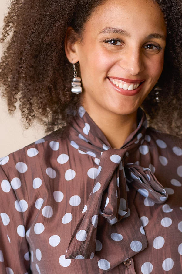 Kavics medálos fülbevaló