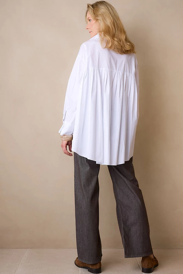 Pliszírozott hátú blúz