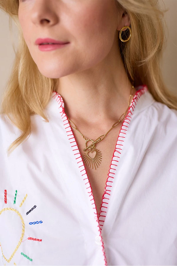 Lánc kapocs szívmedállal