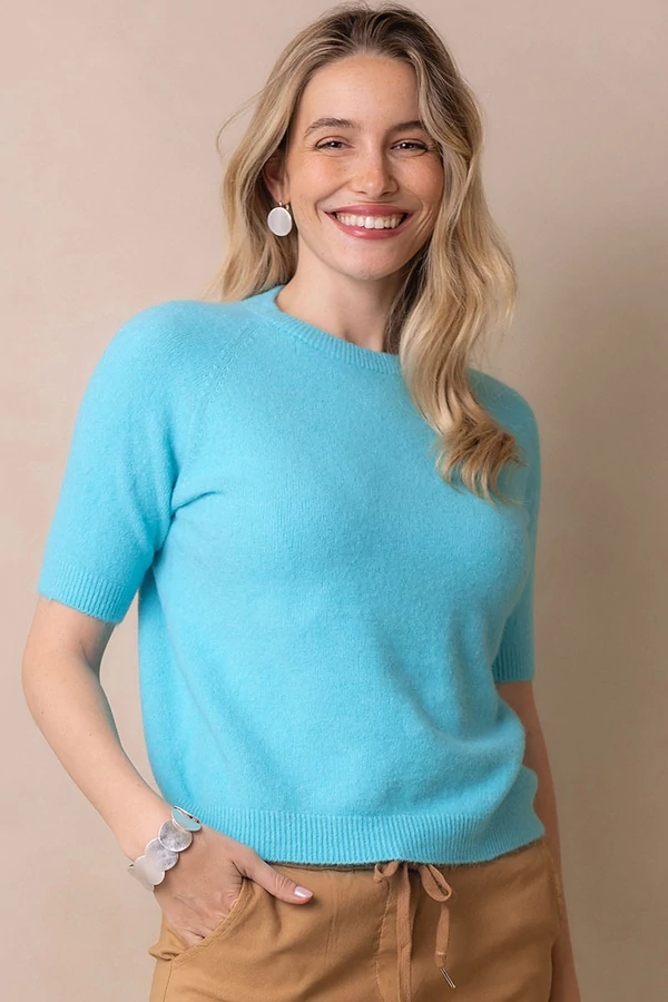 Kötött rövid ujjú felső