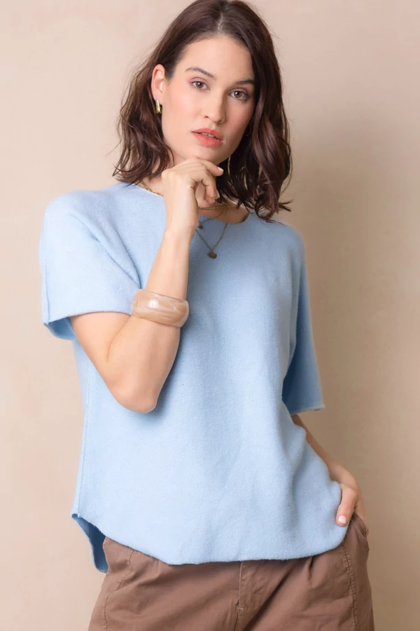 Lezser rövidujjas kötött felső