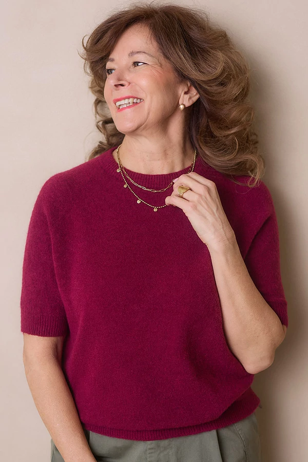 Kötött rövid ujjú felső