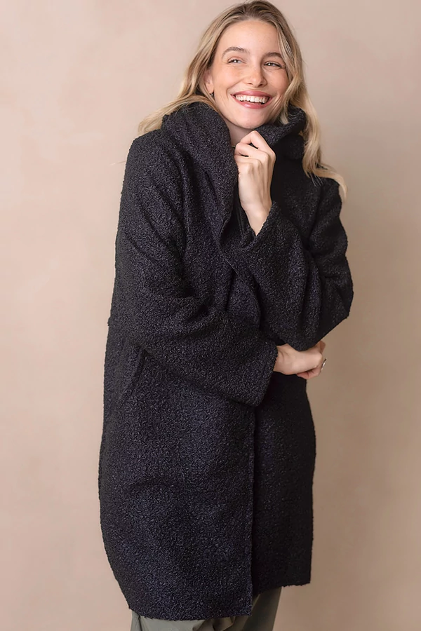 Buklé kabát gyapjúval