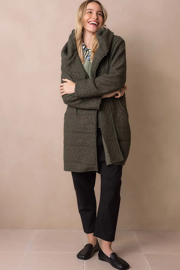 Buklé kabát gyapjúval