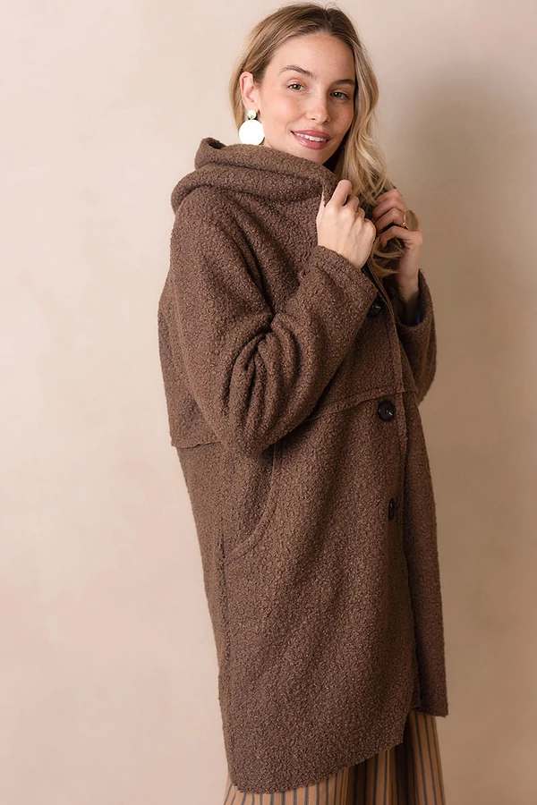 Buklé kabát gyapjúval