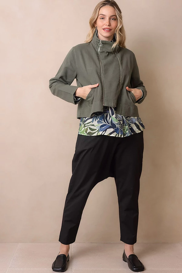 Vászonkabát cipzárokkal