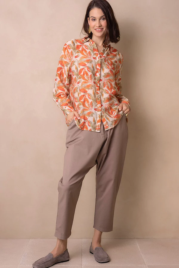 Ülepes vászon nadrág