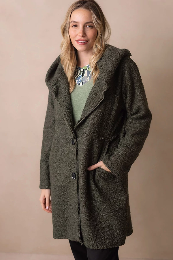 Buklé kabát gyapjúval