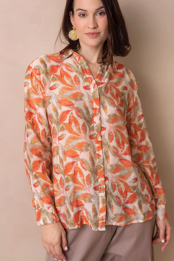 Levél mintás blúz