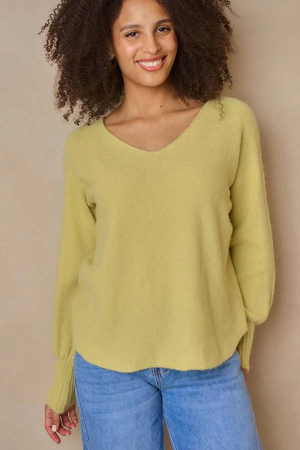 Pulóver puffos ujjal