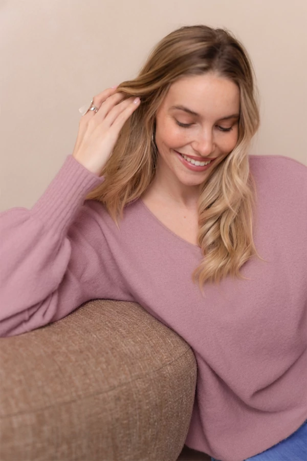 Pulóver puffos ujjal