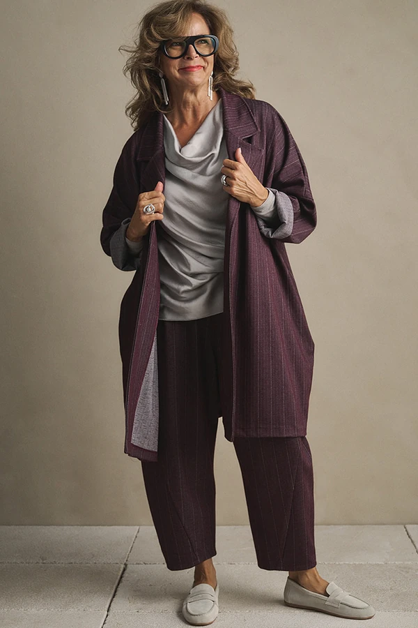 Csíkos overshirt kabát